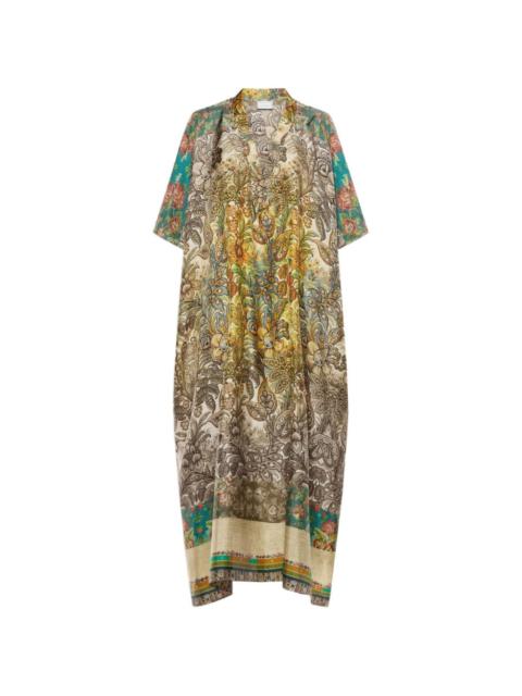Aloe botanical V-neck midi dress
