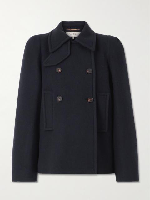 Double-breasted Wool-blend Coat
