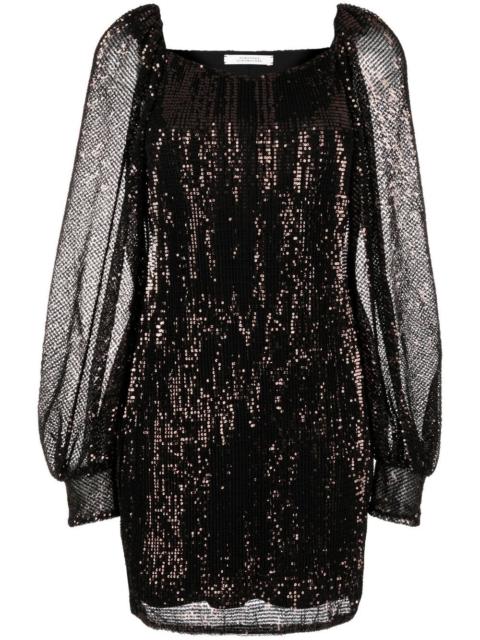 balloon sleeves sequin dress