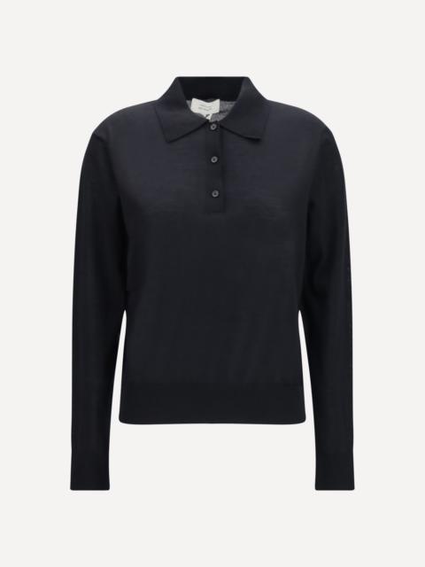 Miles long-sleeve fine-knit Polo