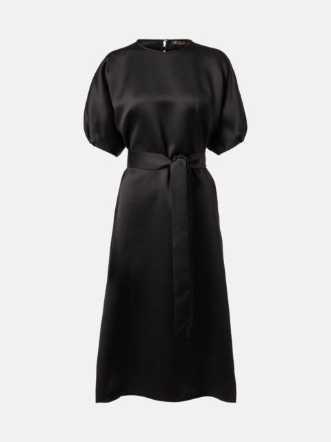 Bess silk satin midi dress