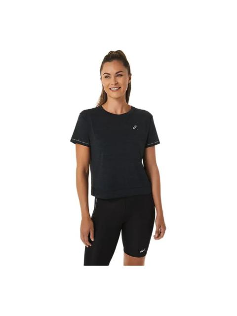 (WMNS) ASICS Race Crop Top 'Performance Black Charcoal Grey'  2012C294-002