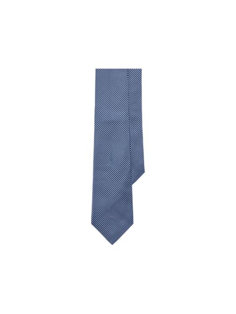 patterned silk tie