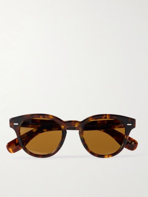 Cary Grant round-frame tortoiseshell acetate sunglasses Brown