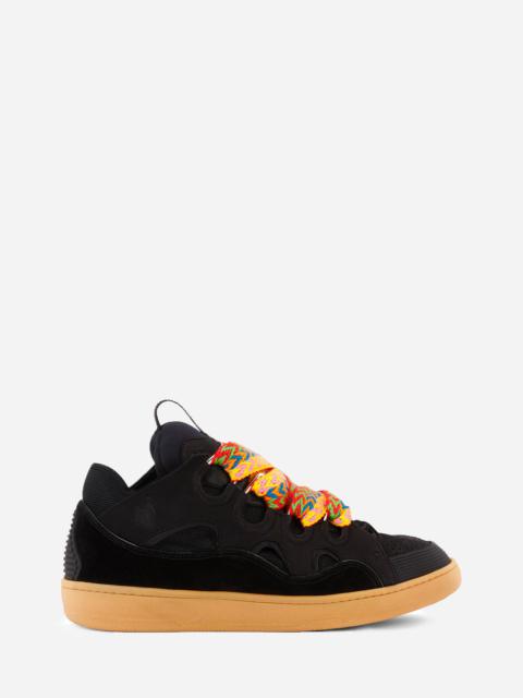 LEATHER CURB SNEAKERS