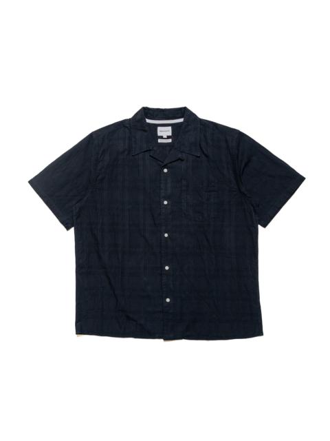 Carsten Relaxed Dobby Check Shirt Dark Navy