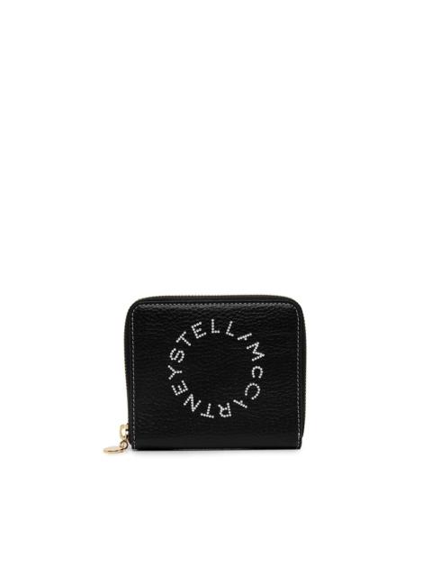 logo-print zip-around wallet