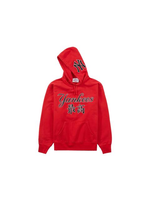 Supreme New York Yankees Kanji Hooded Sweatshirt Red
