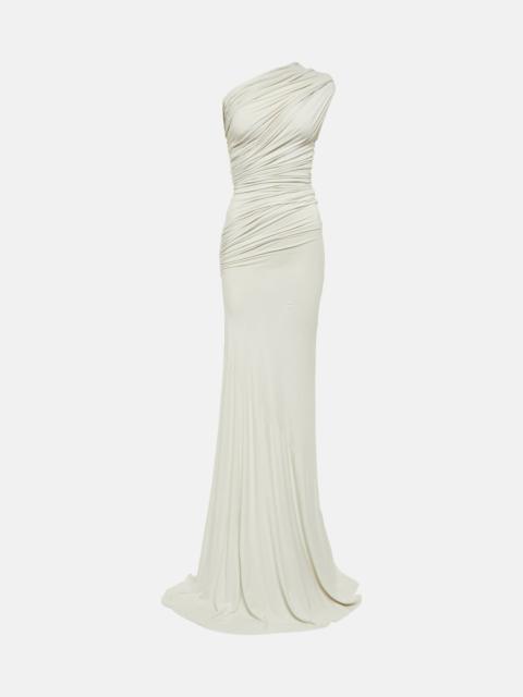 Pillar ruched gown