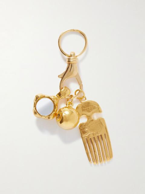 The Vanity Trio recycled gold-plated charm Gold