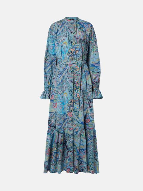 Paisley cotton-blend maxi dress