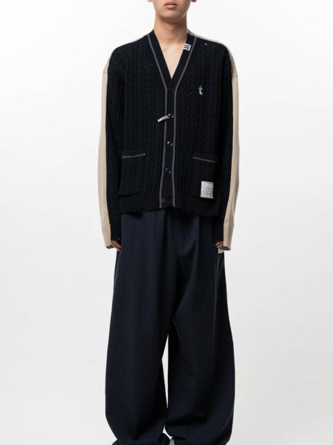 Front Back Combined Knit Cardigan