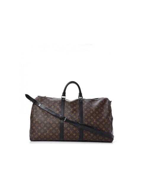 Louis Vuitton Keepall Bandouliere Monogram Macassar (Without Accessories) 55 Brown/Black
