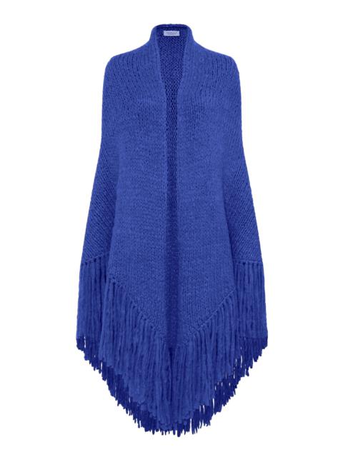 Lauren Knit Wrap in Cobalt Welfat Cashmere