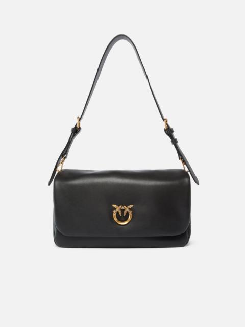 LOVE BAG CLICK SOFT HORIZONTAL HANDLE MEDIUM CROSSBODY BAG IN LEATHER