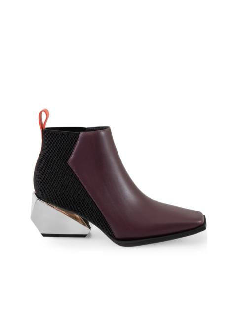 60mm Ricky Mid square-toe geometric-heel boots
