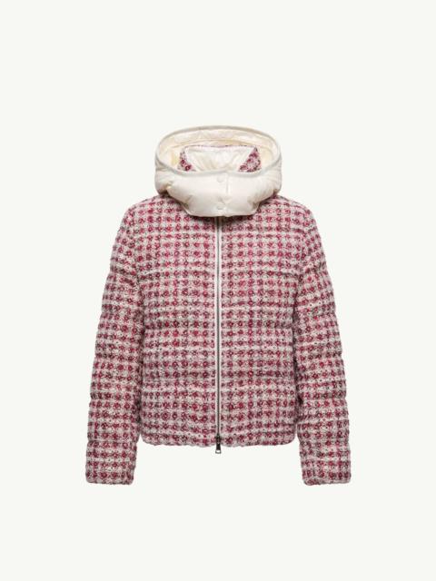 Andronne Tweed Hooded Short Down Jacket