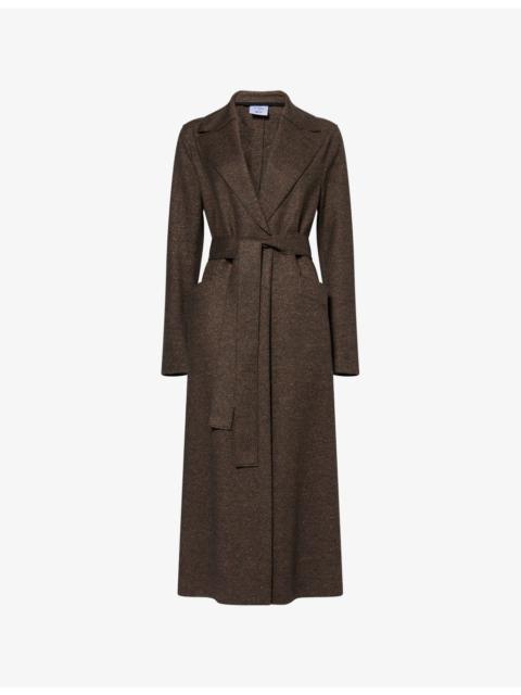 Donegal Belted Wool-Blend Coat