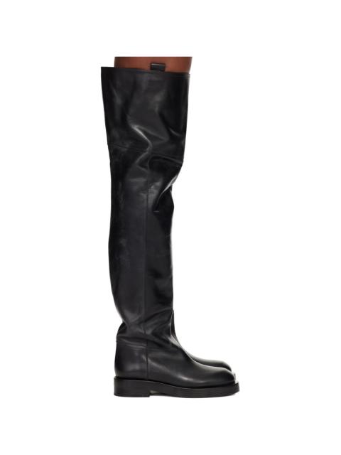 Black Napa Over the Knee Boots