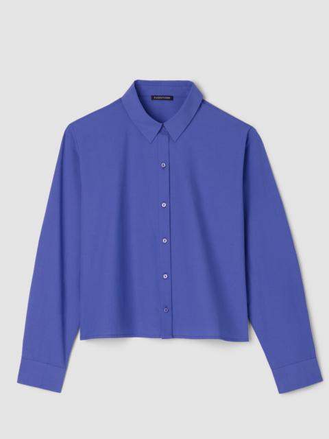Washed Organic Cotton Poplin Classic Collar Short Shirt