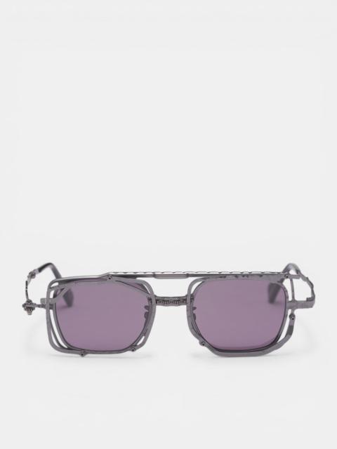 Z51 Layered Rectangular Metal Sunglasses