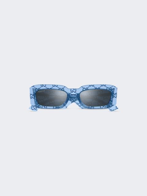 Rectangular Sunglasses Blue