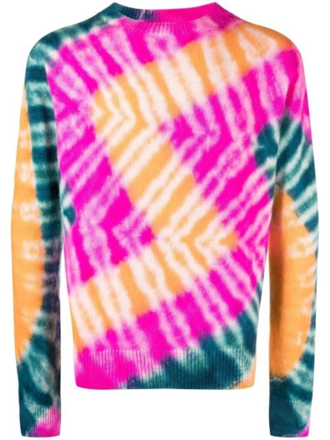 tie dye-pattern cashmere jumper