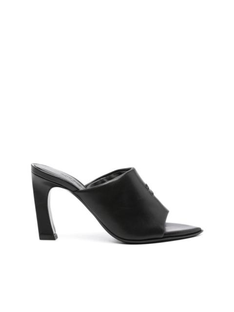 90mm padded leather mules