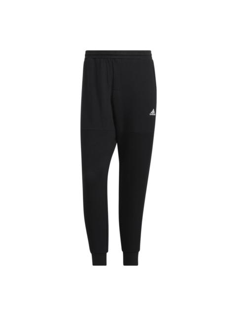 Men's adidas Solid Color Knit Bundle Feet Sports Pants/Trousers/Joggers Black HE7444