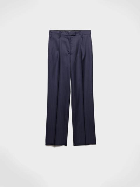 Wool pinstripe pants