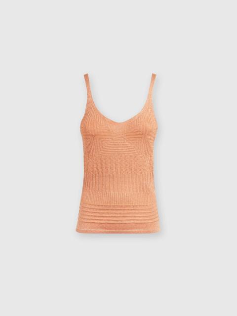 Lamé multi-processing viscose tank top