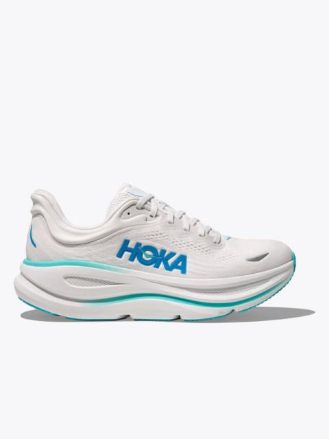 Men's Bondi 9 Shoes in White/Hoka Blue