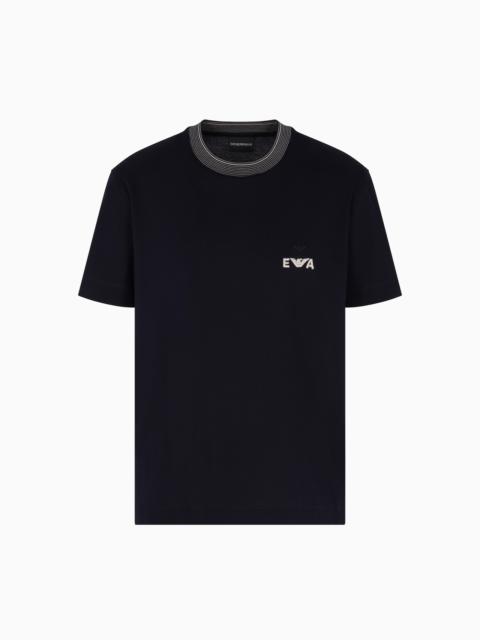 ASV PIQUÉ T-SHIRT WITH SUPER-EMBOSSED EA EMBROIDERY