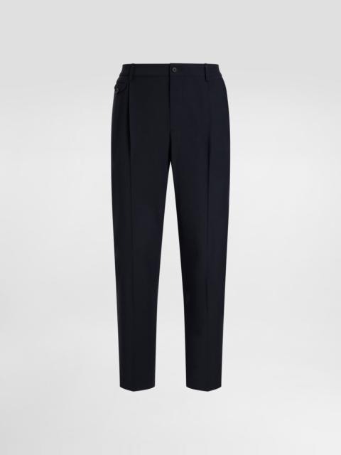 Wool blend trousers