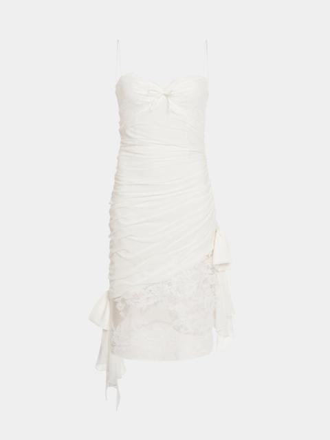 SILK AND LACE MINI DRESS