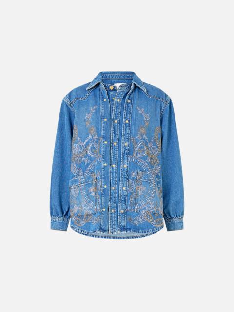 LALITA ACE OF LACE LONG LINE SHIRT