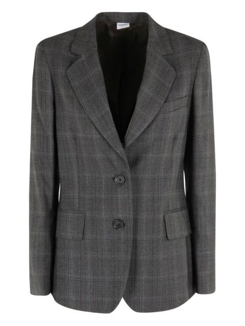 check-pattern blazer