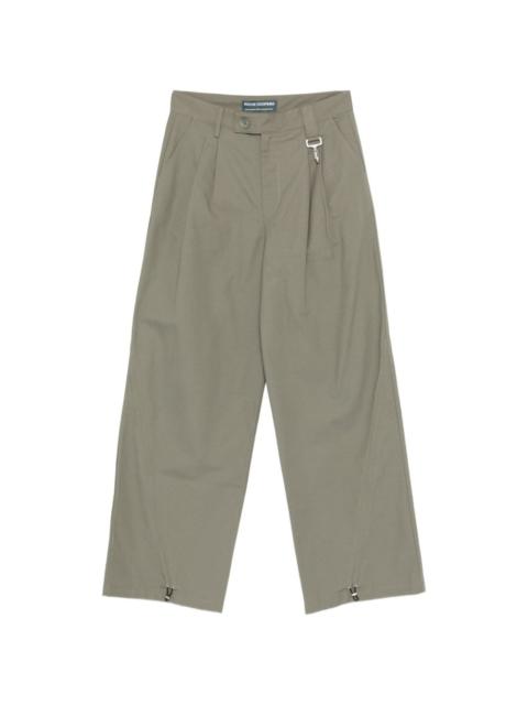 ripstop pleated trousers