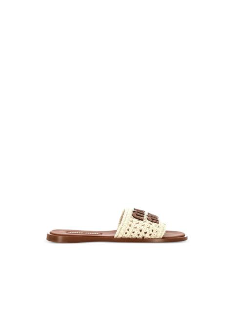 open-toe logo-detail sandals