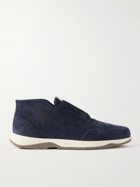 Échappée Scritto Suede Slip-On Sneakers Blue