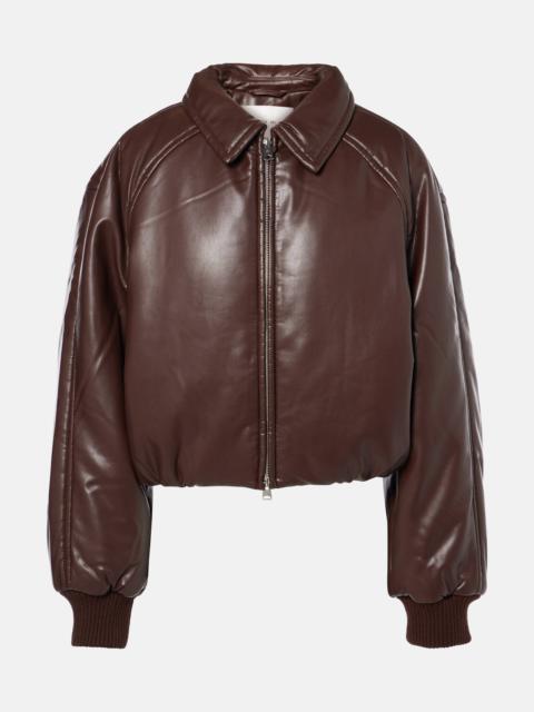 x Shoreditch Ski Club Tate faux leather bomber jacket