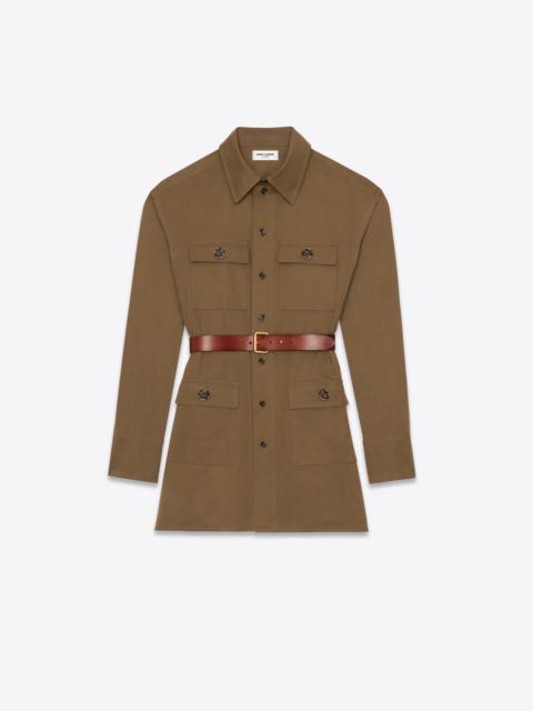 saharienne shirt in cotton twill