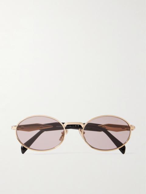 Oval-frame Acetate And Gold-tone Sunglasses