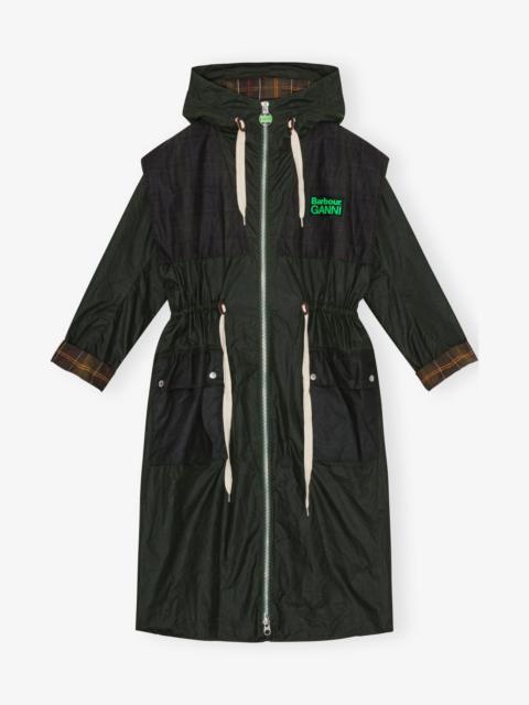 GANNI X BARBOUR WAXED PARKA JACKET