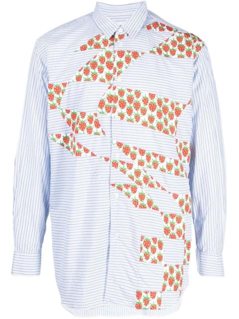 x Brent Westfall strawberry patchwork shirt