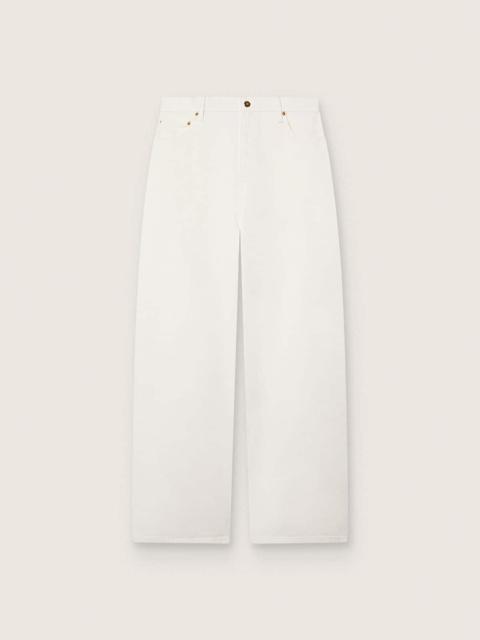 Golden women’s boyfriend jeans in optical white bull denim