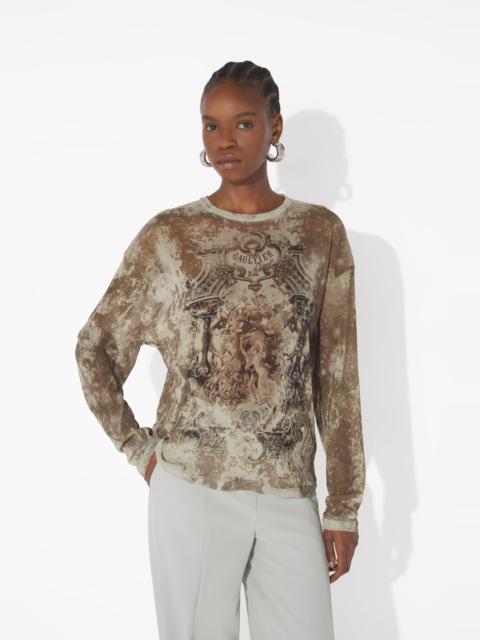 THE OVERSIZED BEIGE MÉDAILLON TOP