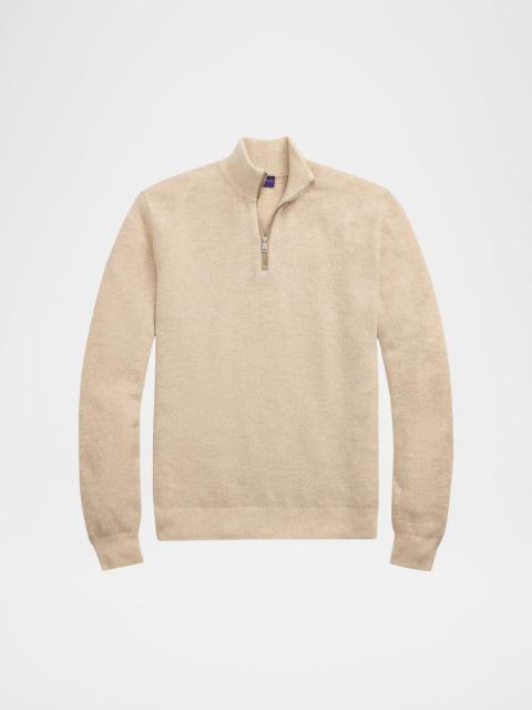 Men's Cashmere Half-Zip Sweater