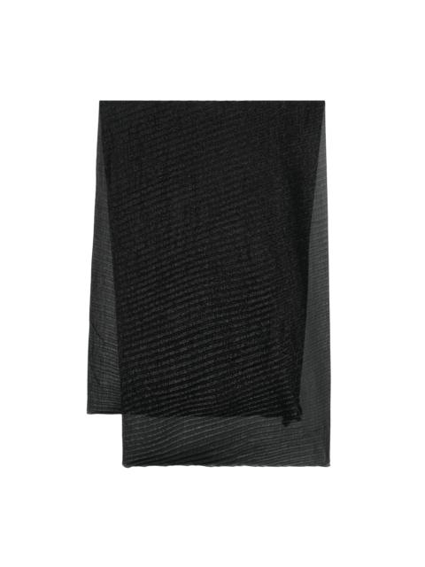 plissé-effect scarf