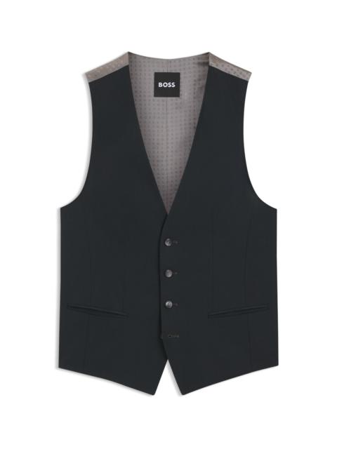 MELANGE SLIM-FIT WAISTCOAT IN A WOOL BLEND